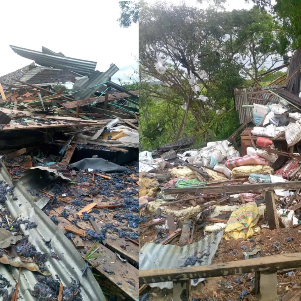 Seis hombres habrían llegado a la finca de la familia de su esposa, donde robaron el ganado y luego detonaron un artefacto. Foto: tomada de redes sociales.