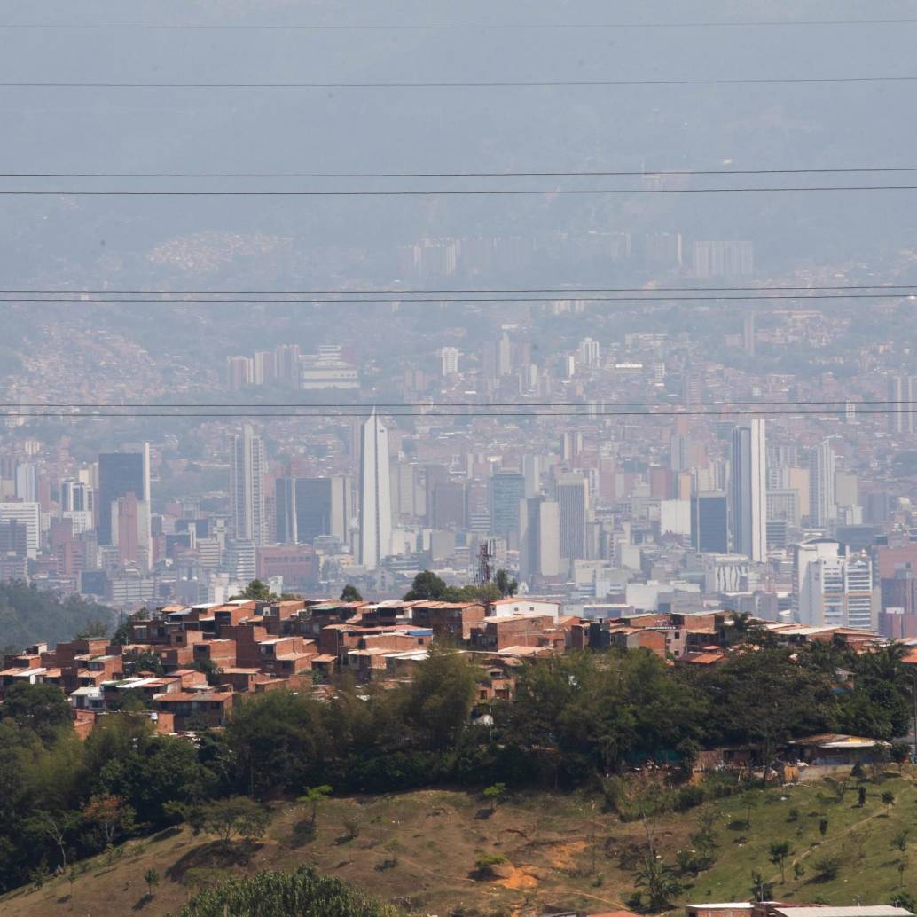 Imagen de referencia, panorámica del estado de la calidad del aire en Medellín. Foto: Esneyder Gutiérrez