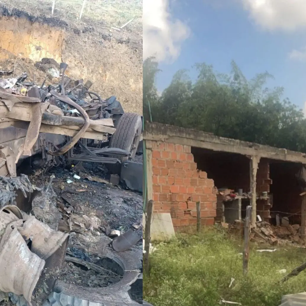 Carro bombas y ataques con explosivos han sido utilizados por las disidencias y el ELN para atacar la fuerza pública en Jamundí (Valle), El Tambo (Cauca) y Puerto Jordán (Arauca). Fotos: Captura de videos redes sociales