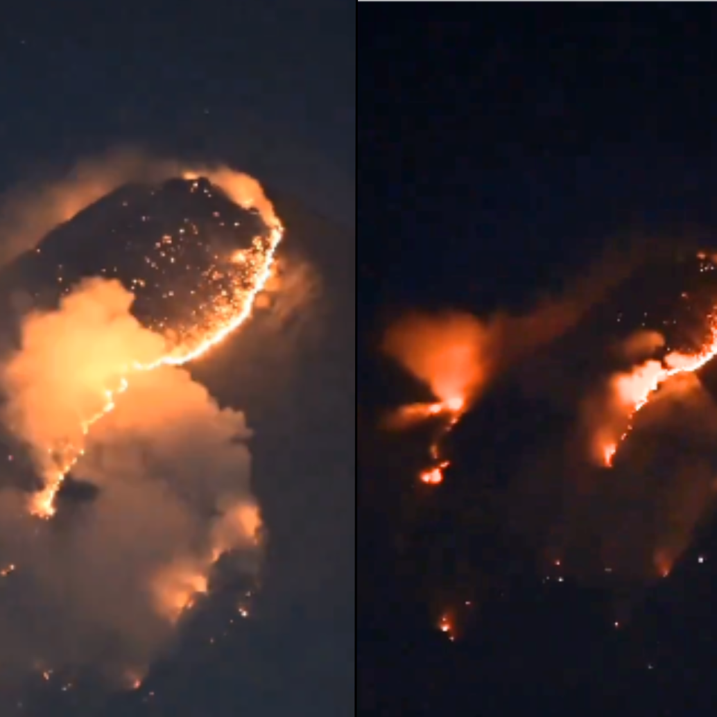 <span class="mln_uppercase_mln">El</span><b><span class="mln_uppercase_mln"> Volcán de Agua, en Guatemala, lleva ardiendo desde el miércoles. FOTO: CAPTURA DE VIDEO EN X @DavidRojasGt</span></b>