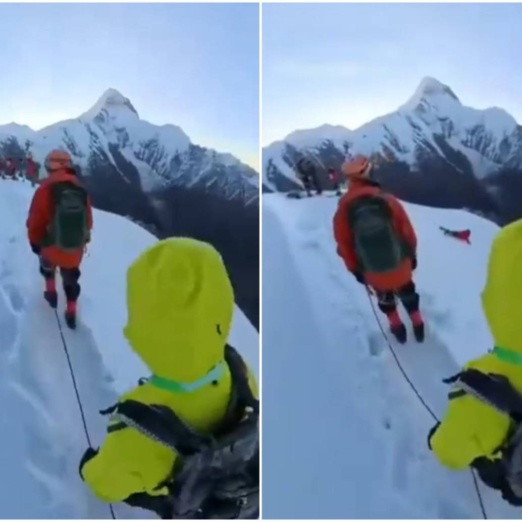 Testigos al accidente confirmaron a los medios internacionales que esta persona se resbaló mientras intentaba tomarse una selfie en el monte. FOTO: Captura video redes sociales @ApuAndeschile