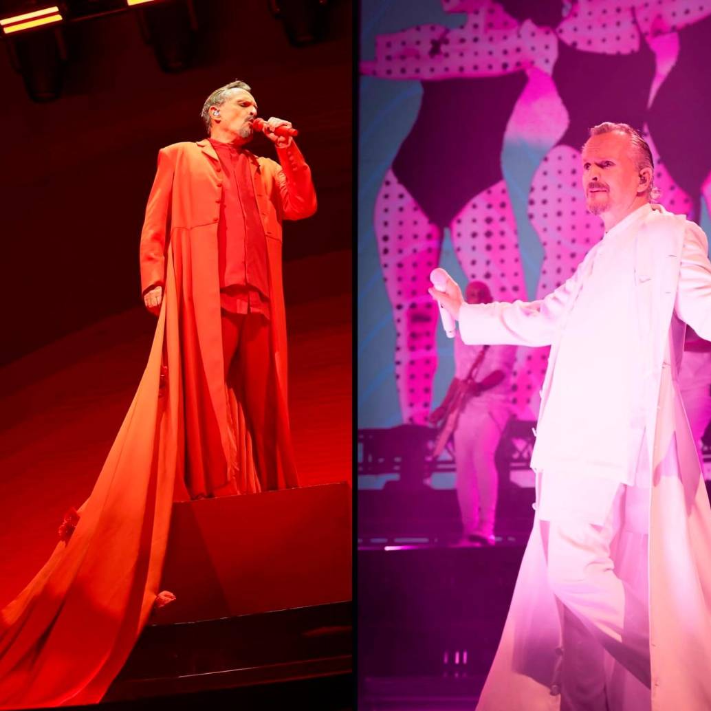 El vestuario de Miguel Bosé es uno de los temas importantes en su gira. Trae una capa de cinco metros que tiene un espacio especial en el camerino. FOTOS Cortesía @miguelbose