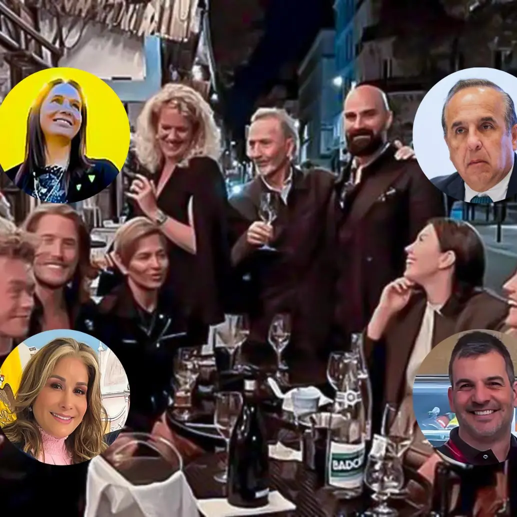 De izquierda a derecha, Carolina Plata, amiga de Verónica Alcocer; Guillermo Reyes, embajador en Suecia; Carmen Larrazábal, esposa del embajador Reyes; y Danilo Romero, amigo de Petro y Alcocer. FOTOS: CORTESÍA/DIARIO SUECO EXPRESSEN.