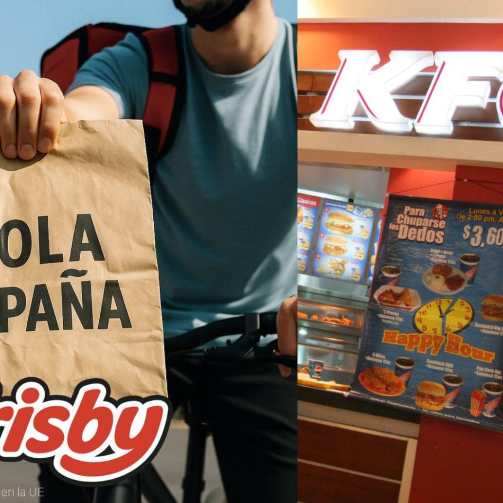 Mientras Frisby España está iniciando su expansión por Europa, KFC ya cuenta con más de 850 restaurantes en ese territorio. Fotos: EL COLOMBIANO y redes sociales