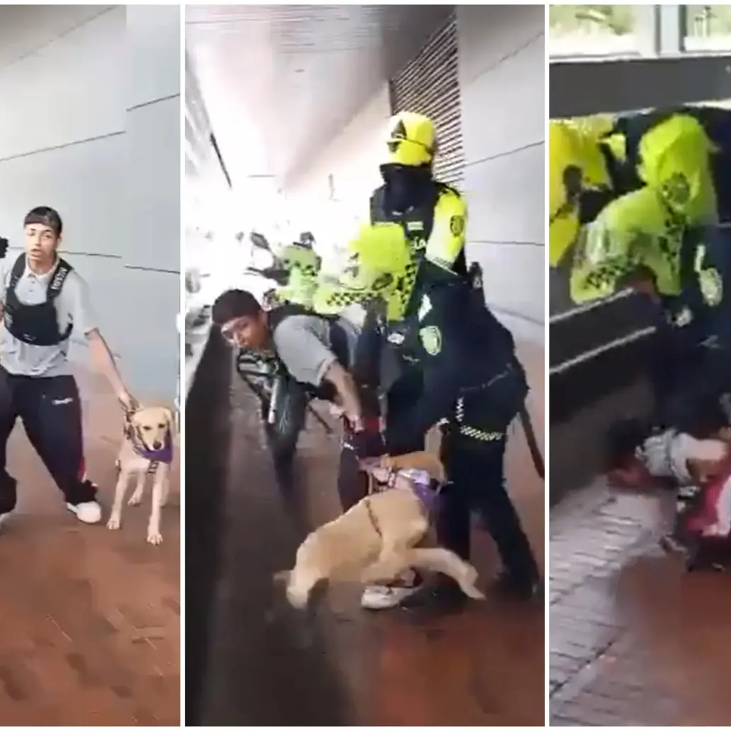 La institución aclaró que el procedimiento en inmediaciones del centro comercial Parque La Colina se debió a reportes constantes por exceso de ruido y ocupación del espacio público. FOTO: Captura de video de redes sociales @ULTIMAHORAENX
