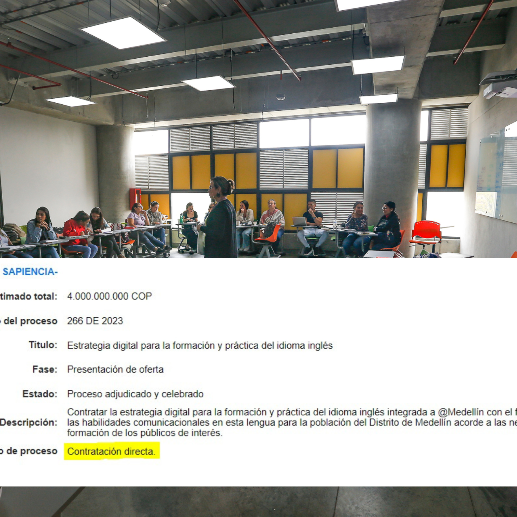 Autoridades investigan dos contratos que firmó Sapiencia para que los estudiantes de Medellín aprendieran inglés. FOTO: EL COLOMBIANO