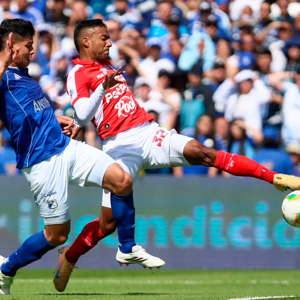 Millonarios y Santa Fe igualaron 1-1 en el clásico capitalino. FOTO COLPRENSA