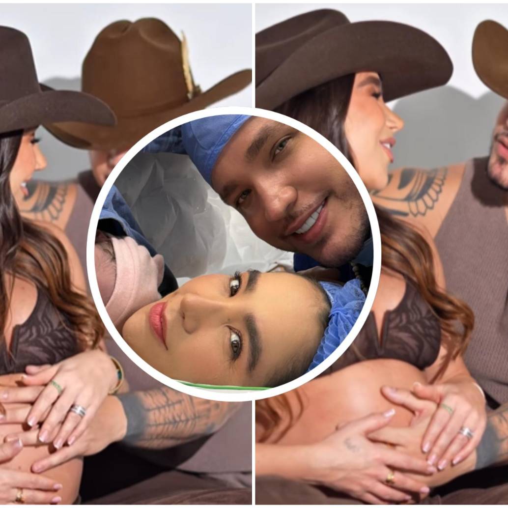 Los famosos cantantes de música popular compartieron en redes sociales sus primeras fotos tras el nacimiento de su hija Emilia. FOTO: Tomada de redes sociales @paolajarapj y @jessiuribe3