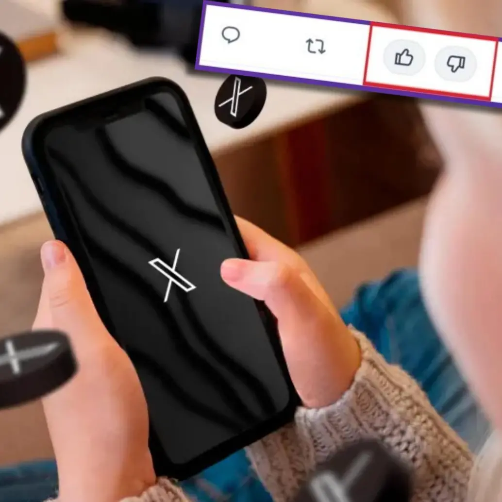 La red social de Elon Musk reemplazó el ícono de corazón por un pulgar en algunas cuentas de EE. UU., y hay usuarios que ya ven también un botón de ‘no me gusta’. FOTO: Freepik/Reddit