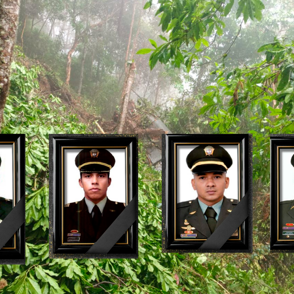 Juan Carlos Morales, César Andrés Rodríguez, Feder Alejandro Celis y Rafael Antonio González fueron las víctimas del siniestro. FOTOS CORTESÍA 