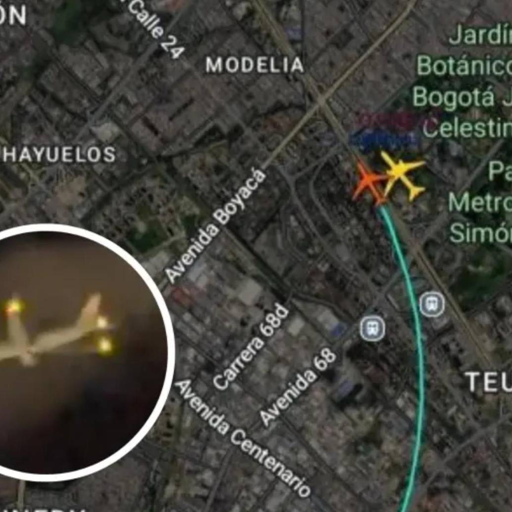 En la noche del domingo 19 de abril, las tripulaciones de dos aviones que intentaban aterrizar en el aeropuerto El Dorado en Bogotá dieron un suspiro de alivio tras minutos de tensión. FOTO: Tomada de redes sociales