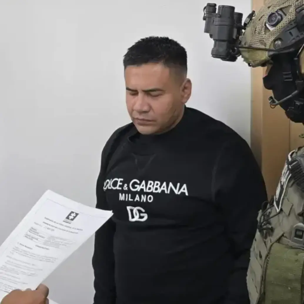 Andrés Felipe Marín, permanece privado de la libertad en una estación de Policía en Bogotá. Foto: Fiscalía