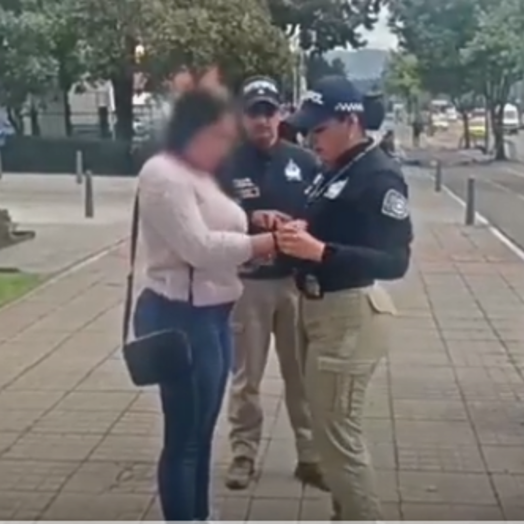 <span class="mln_uppercase_mln">La</span><b><span class="mln_uppercase_mln"> mujer de ciudadanía venezolana fue interceptada por la Policía de Bogotá. FOTO: CAPTURA DE VIDEO</span></b>