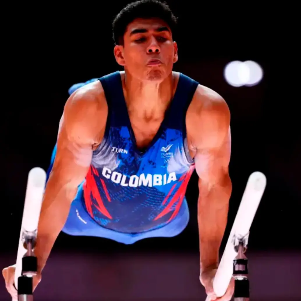 El cucuteño Ángel Barajas, de 19 años, es uno de los mejores gimnastas del mundo. Foto: Getty