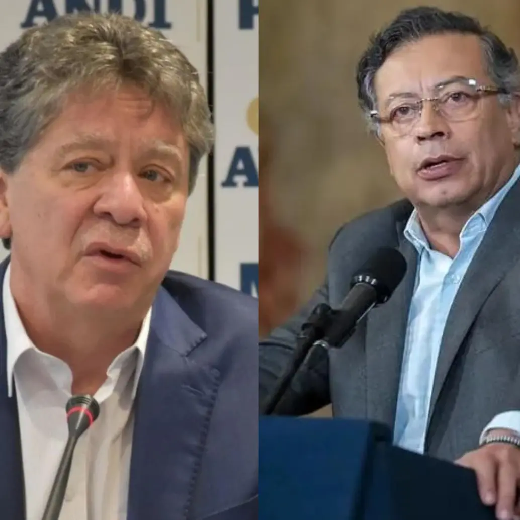 Presidente de la Andi, Bruce Mac Máster, y presidente de Colombia, Gustavo Petro. Foto: archivo y cortesía