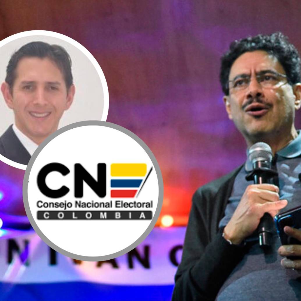 Alejandro Felipe Sánchez Cerón (foto en el círculo) es el conjuez del CNE que se declaró impedido para decidir el caso de Iván Cepeda, al reconocer que integró la defensa del expresidente Álvaro Uribe en el proceso en el que el hoy candidato fue parte central. FOTO: COLPRENSA-ARCHIVO PARTICULAR-X @alfesac