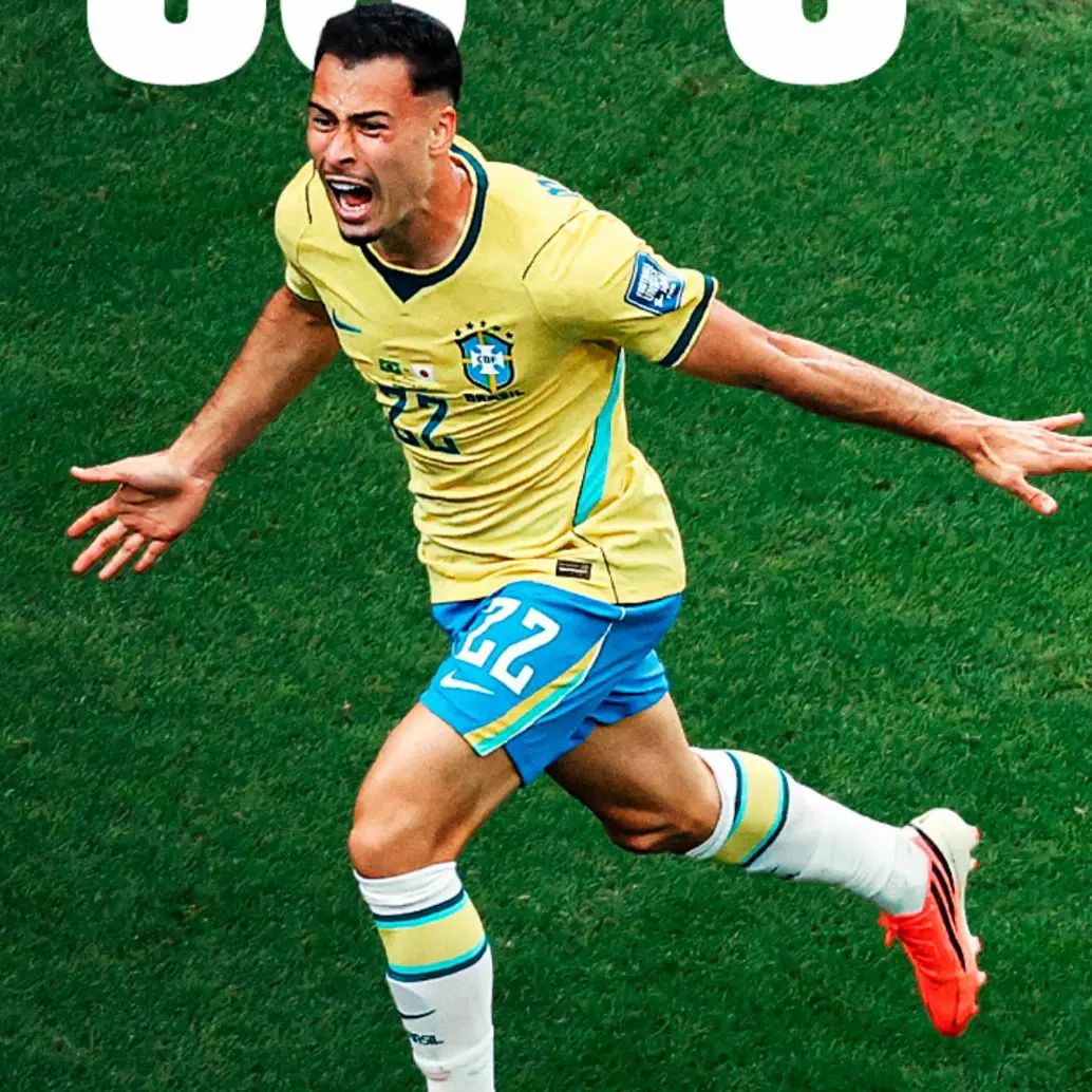El futbolista Gabriel Martinelli anotó el gol que le dio la victoria a Brasil contra Japón en Houston. Foto: tomada del x de @FifaWorldCup