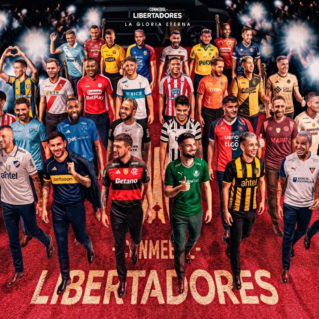 Todo está listo para conocer cómo quedará la fase de grupos de la Copa Libertadores 2026. FOTO @Libertadores