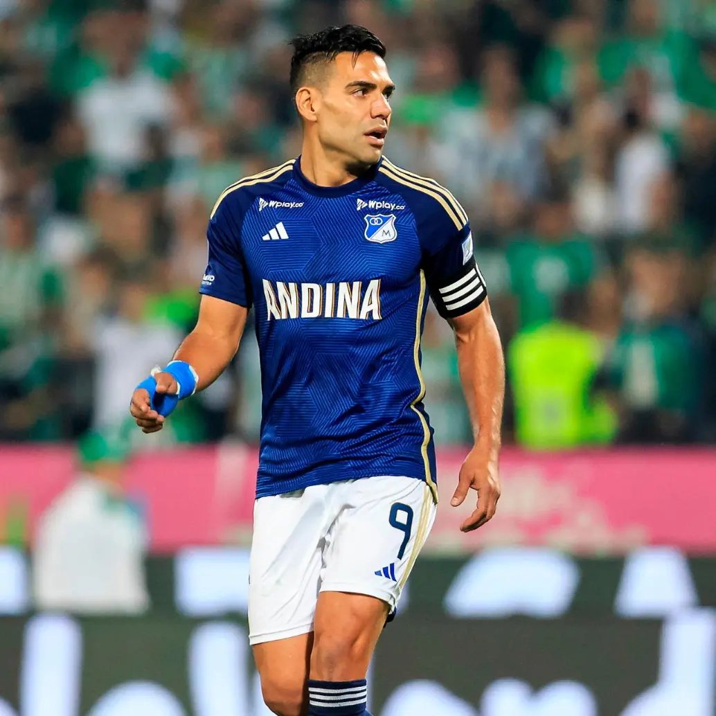 El delantero colombiano Falcao García anotó 11 goles en los 29 partidos que disputó con Millonarios en los dos semestres que jugaron. Foto: Camilo Suárez