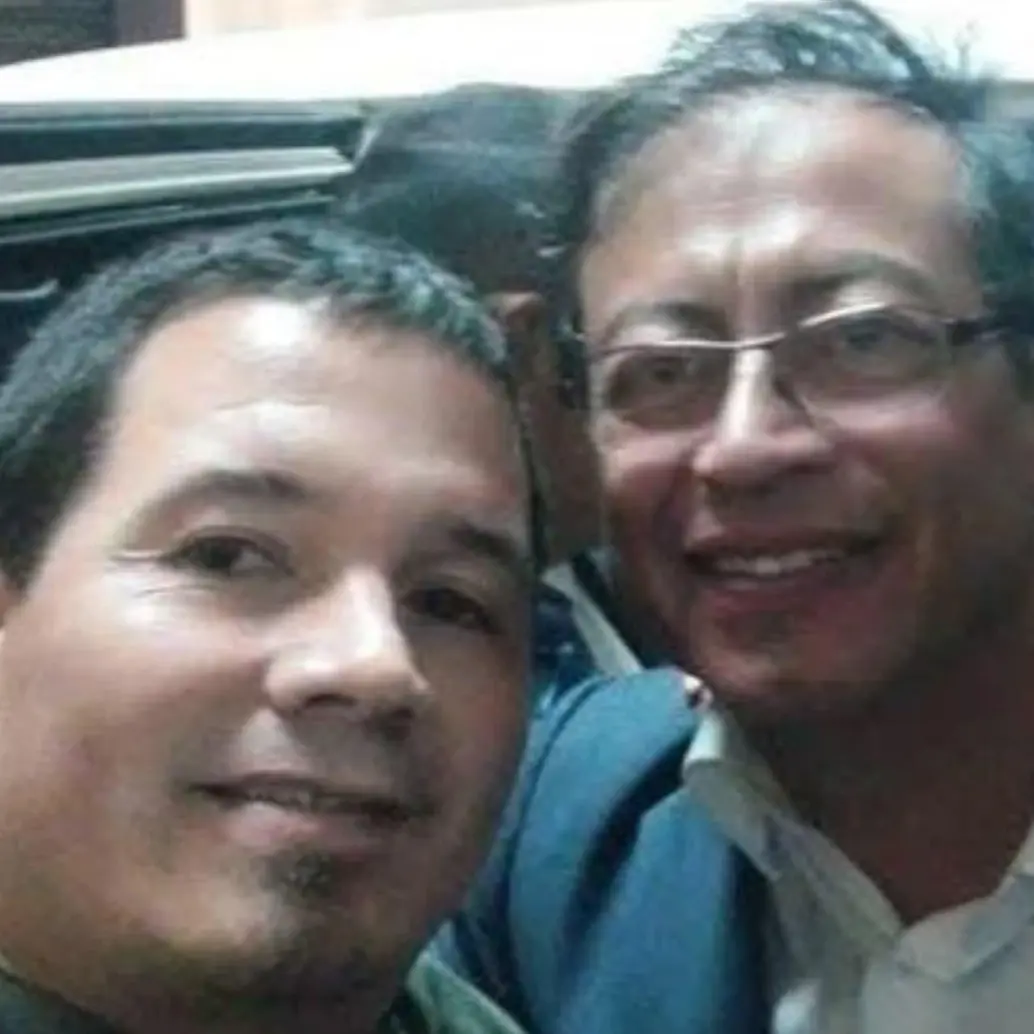 Wilmar Mejía junto al presidente Gustavo Petro. Foto: tomada de redes sociales.