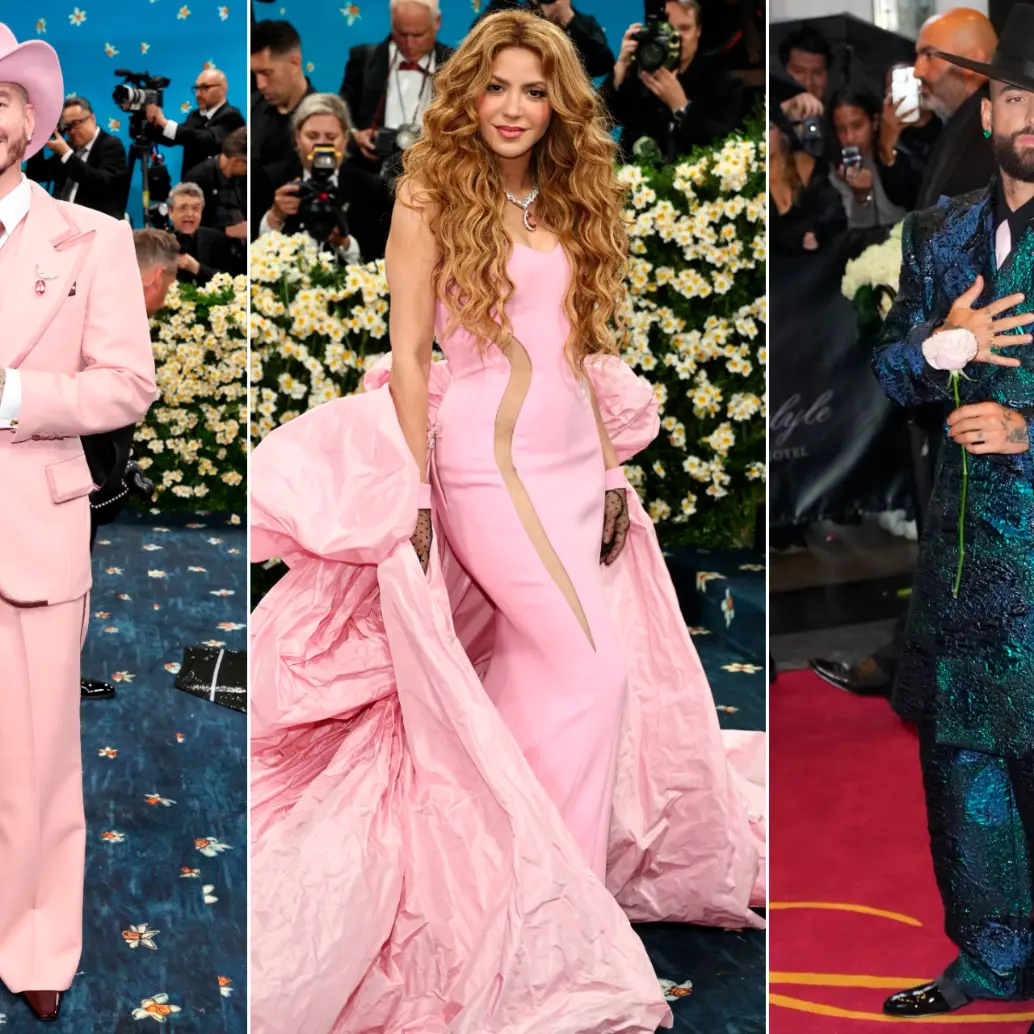 Así llegaron a la Met Gala 2025 J Balvin, Shakira y Maluma. FOTOS Getty