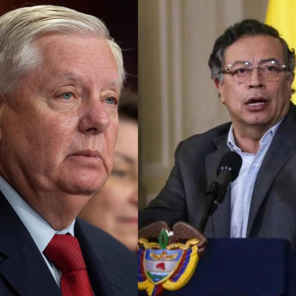El senador republicano Lindsey Graham asegura que Trump impondrá aranceles a Colombia por presunto apoyo al narcotráfico. FOTO: AFP y Presidencia