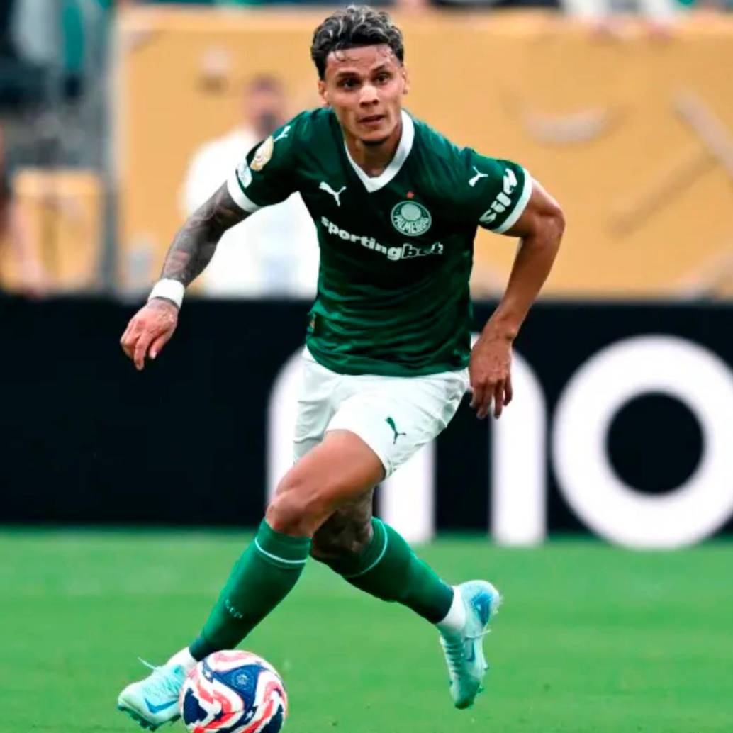 Richard Ríos, de 25 años, fue una de las figuras del Palmeiras de Brasil en el Mundial de Clubes de Estados Unidos. FOTO: GETTY