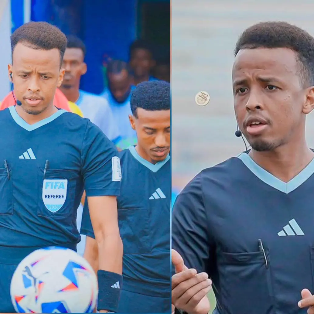 Omar Abdulkadir Artan, de 34 años, era el primer juez de Somalia en dirigir un partido en el Mundial. Foto: @omar_artan