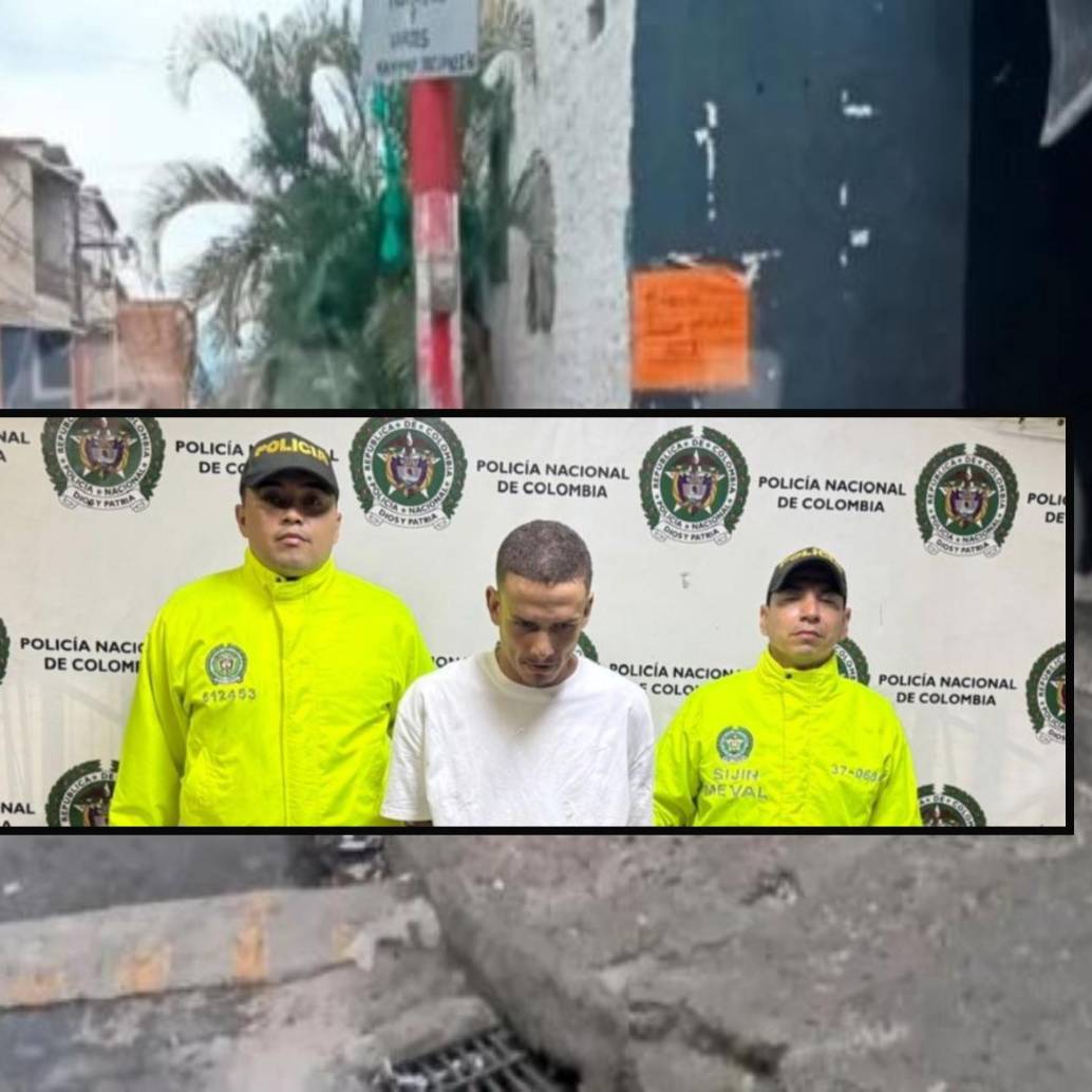 Adelante, el hoy condenado por la justicia. Atrás, el lugar donde ocurrieron los hechos. FOTO: imagen tomada de redes.