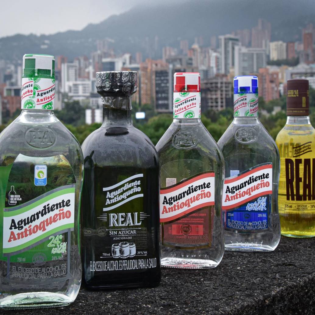 Algunos de los licores de la FLA que obtuvieron la distinción del Icontec. FOTO: Cortesía FLA