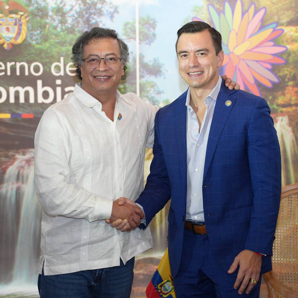 El presidente de Colombia, Gustavo Petro, dejó la puerta abierta para un diálogo con su homólogo ecuatoriano Daniel Noboa, tras la confrontación arancelaria. FOTO: Colprensa