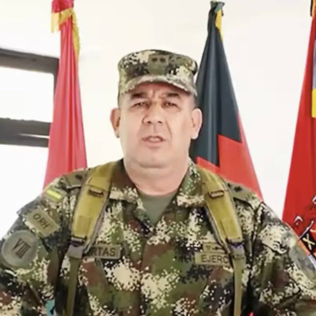 General Miguel Huertas, implicado en supuestos vínculos con las disidencias. Foto: tomada de redes sociales.