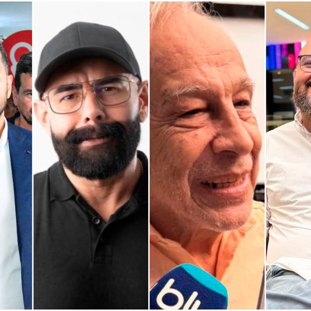 Cristian Portilla, Carlos Bueno, Rubén Morales y Humberto Salazar son cuatro de los ocho candidatos a la Alcaldía de Bucaramanga. FOTOS: Colprensa y tomadas de redes sociales 