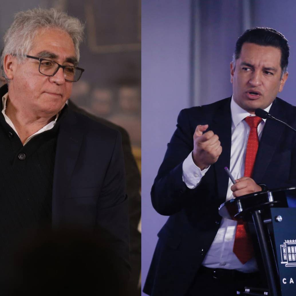 Augusto Rodríguez director de la UNP y Andrés Idárraga, ministro de Justicia. Foto: Colprensa