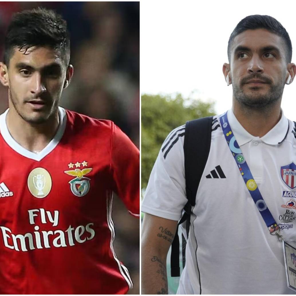 Guillermo Celis, actual jugador del Junior de Barranquilla, contó detalles de su primera experiencia en el exterior, cuando jugó en Portugal. FOTO: Tomada de redes sociales @JuniorClubSA y Getty