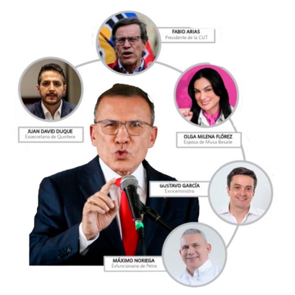 La lista incluye desde herederos de caciques y exfuncionarios de Daniel Quintero hasta sindicalistas denunciados y nombres ligados a la UNGRD y al petrismo duro. La apuesta mezcla poder electoral con alto ruido ético de cara a 2026. FOTOS: Colprensa y archivo particular