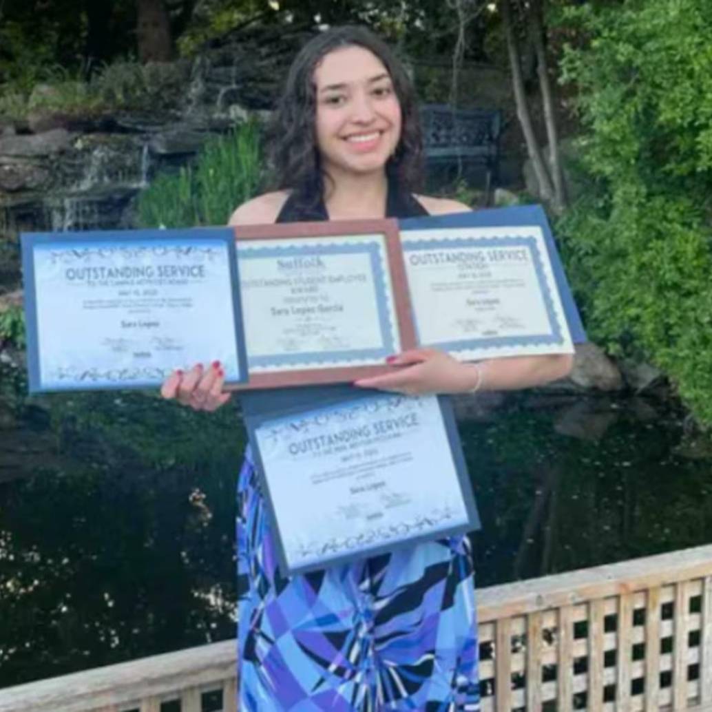 Sara Lizeth López García, es una estudiante de la escuela Suffolk County Community College en Nueva York. FOTO: Cortesía GoFundMe