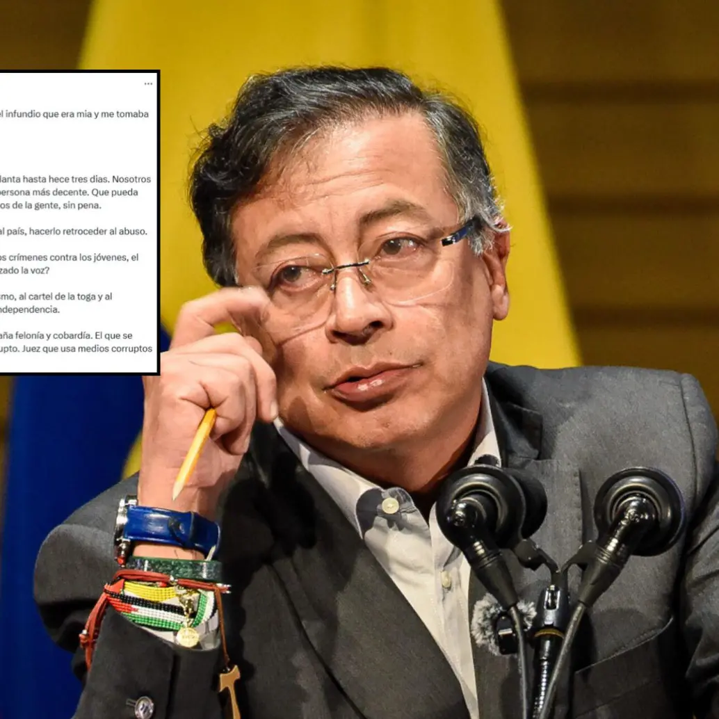El presidente Gustavo Petro criticó la elección de Carlos Camargo como magistrado de la Corte Constitucional. Fotos: Colprensa y redes sociales 