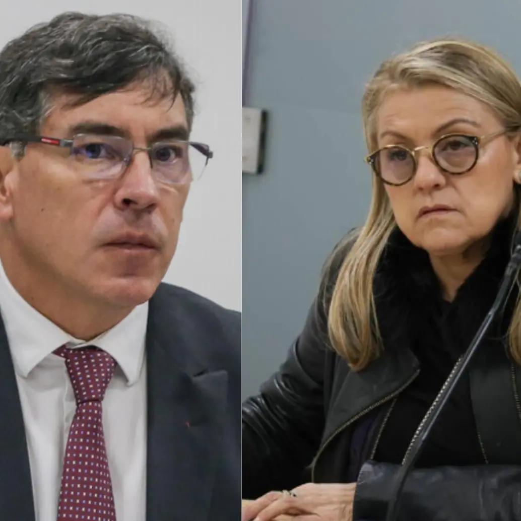 El desencuentro lo protagonizaron los magistrados del Consejo Nacional Electoral Álvaro Hernán Prada y Fabiola Márquez. Foto: Colprensa/ Redes sociales @fabiolamarquezg