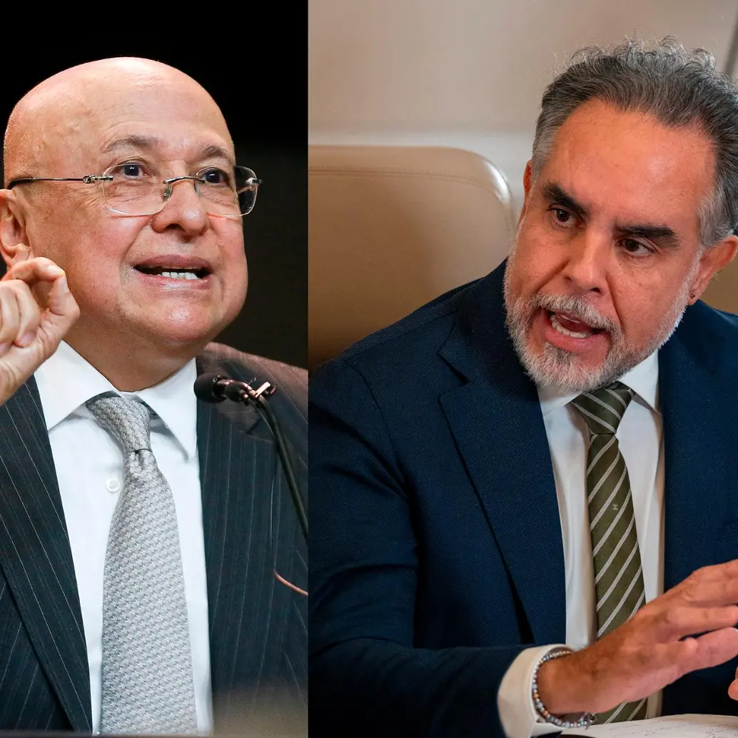 Un chat de ministros dejó en evidencia las diferencias entre el jefe de la cartera de Justicia, Eduardo Montealagre; y el ministro del Interior, Armando Benedetti. FOTOS: Presidencia