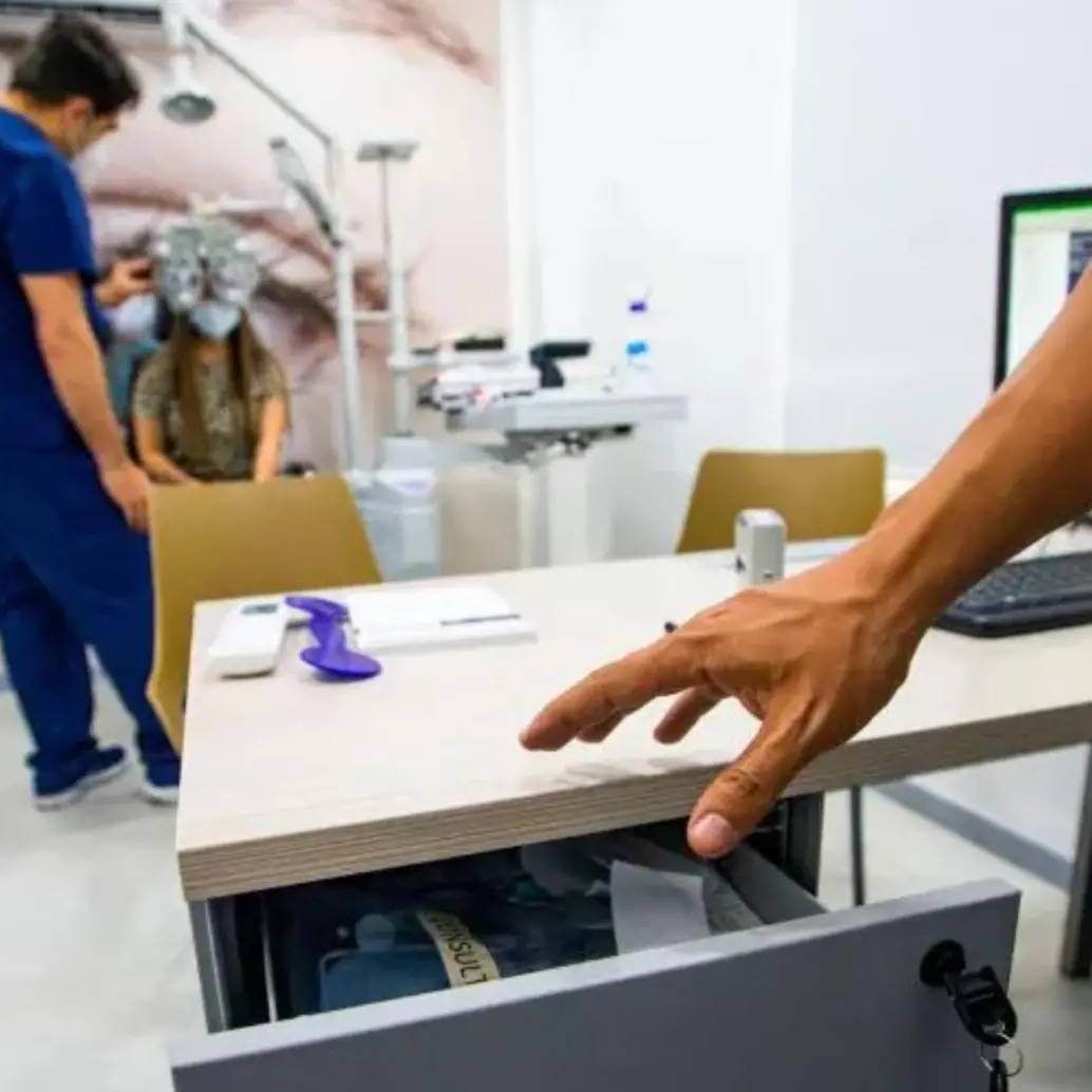 Dramatización de un hurto en uno de los hospitales de la ciudad. FOTO: Camilo Suárez