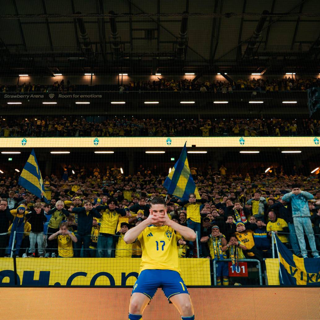 Vyktor Gyokeres fue fichado por el Arsenal en julio de 2025 por 65.8 millones de euros desde el Sporting de Lisboa. Acumula 19 goles en 32 presencias con el seleccionado sueco. FOTO: <b>X SVENSK FOTBOLL</b>