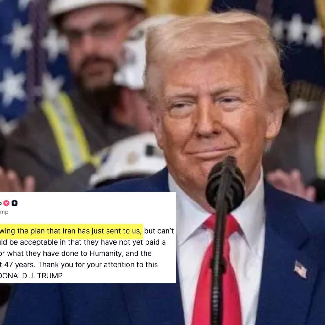 El presidente de Estados Unidos, Donald Trump, respondió con escepticismo a la propuesta de paz presentada por Irán. Foto: red social truth / archivo colprensa