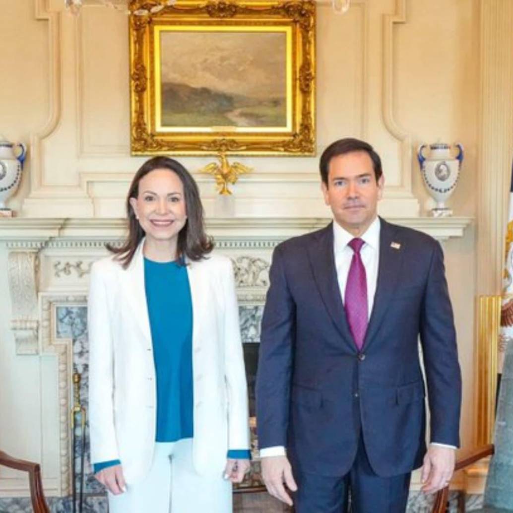 María Corina Machado ha sido cercana al secretario de Estado de Estados Unidos, Marco Rubio. FOTO: Tomada de X @MariaCorinaYa