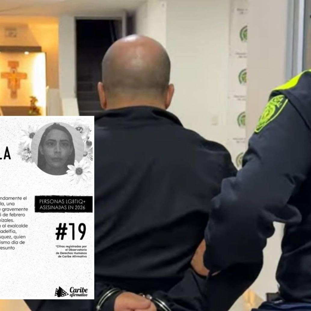 William Jairo Noreña es el principal señalado por el asesinato de Daniela, una mujer trans de 30 años nacida en Riohacha. Fotos: Policía Caldas y Corporación Caribe Afirmativo