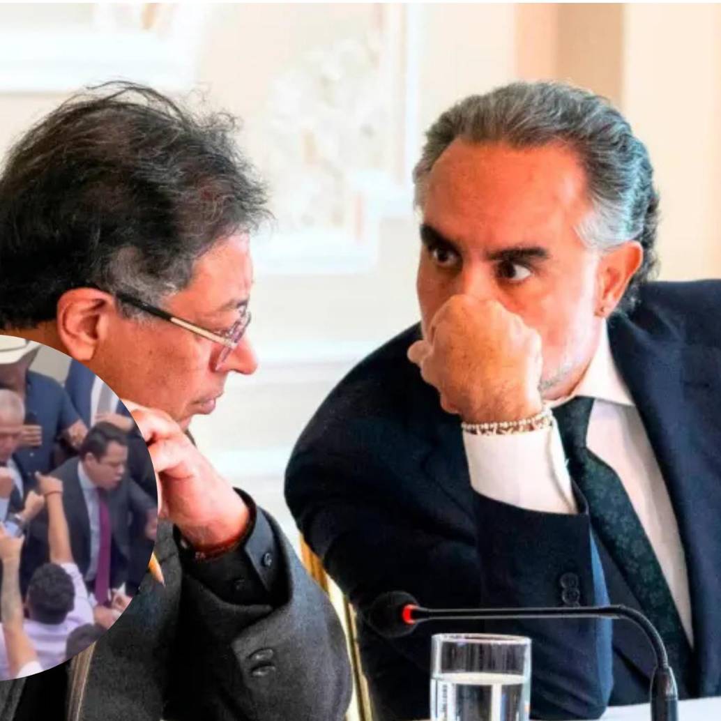 Armando Benedetti estuvo hablando con miembros del congreso antes de la votación para intentar conseguir votos a favor. Sin embargo, terminó en pelea. <b>Foto: </b>COLPRENSA/ELCOLOMBIANO