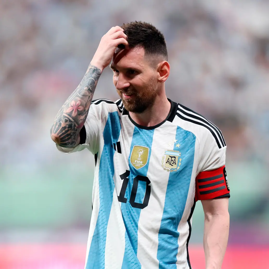El futbolista argentino Lionel Messi, de 38 años, está cerca de jugar su última Copa del Mundo con la Selección Argentina. Foto: Getty