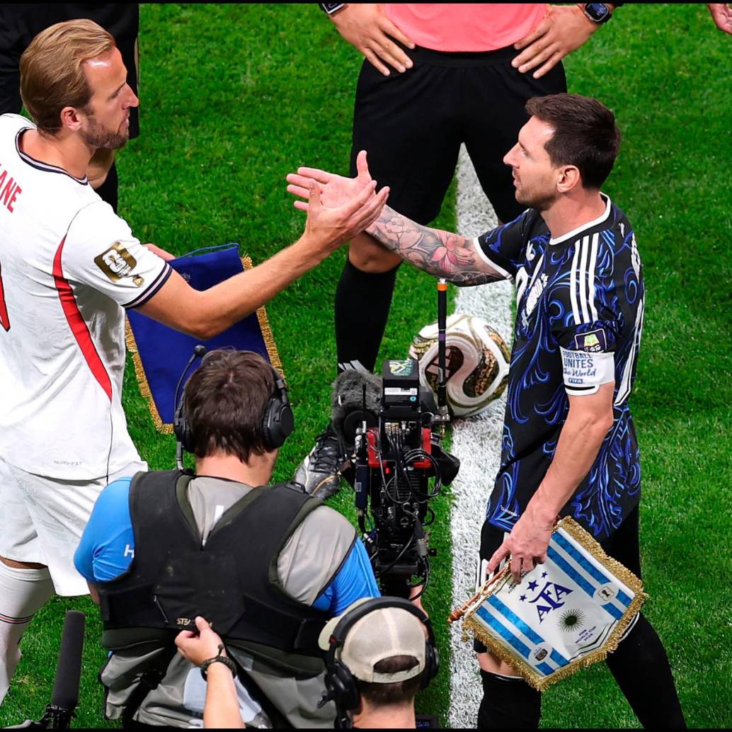 Harry Kane y Lionel Messi, capitanes de ambas selecciones. FOTO: <b>X England</b>