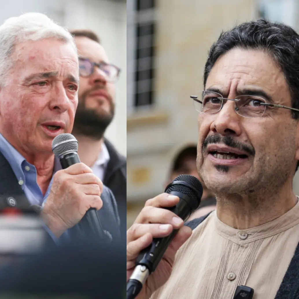 Expresidente Álvaro Uribe y el candidato Iván Cepeda. Foto: Colprensa