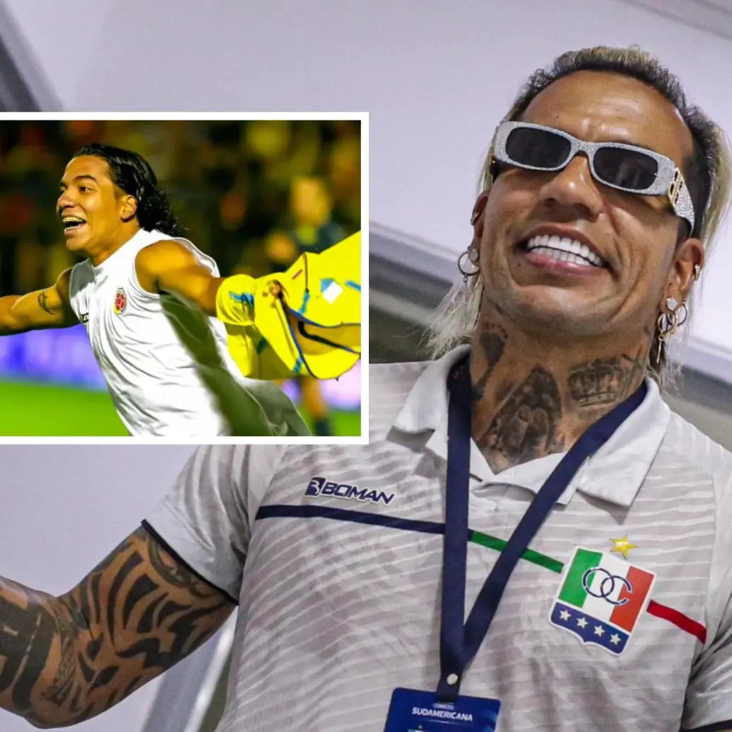 Dayro Moreno con la camiseta de la Selección Colombia y Once Caldas. FOTO: Juan Antonio Sánchez y redes sociales Once Caldas